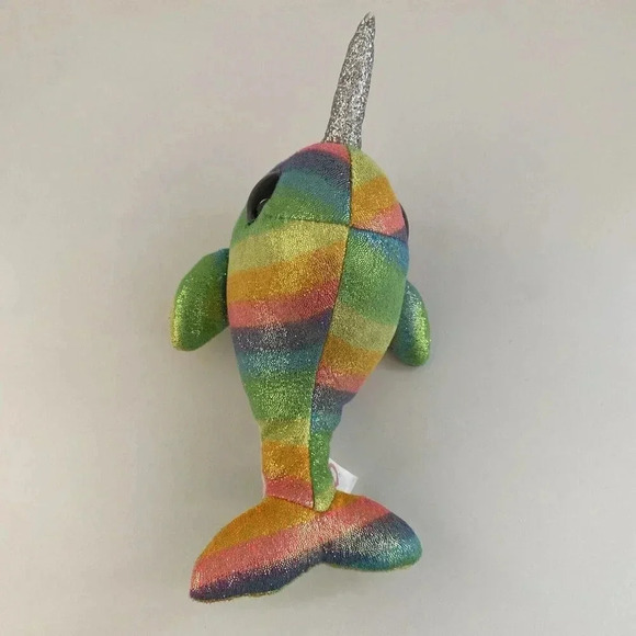 TY Beanie Boos NORI the Narwhal Unicorn Whale (6" Inch) Plush Stuffed Toy - Picture 2 of 8